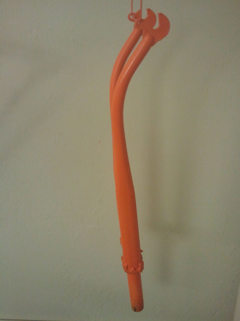 Orange layer on fork